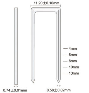10F Staples Series sizes