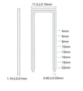 10J Staples Series sizes