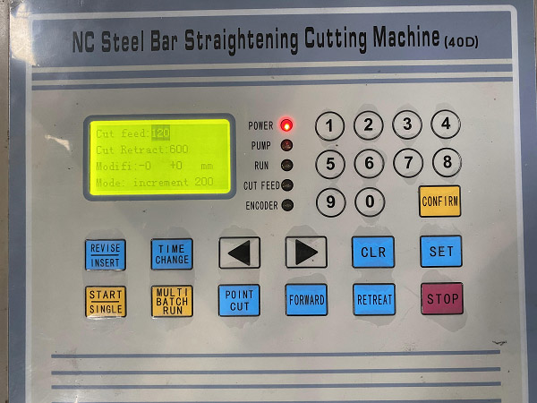 USGT 6-12 NC Steel Bar Straightening Cutting Machine Details-Control Panel